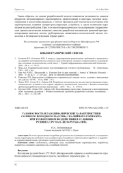 ГАЗОНОСНОСТЬ И ГАЗОДИНАМИЧЕСКИЕ ХАРАКТЕРИСТИКИ СОЛЯНОГО ПОРОДНОГО МАССИВА I КАЛИЙНОГО ГОРИЗОНТА ПРИ ТЕХНОГЕННОМ ВОЗДЕЙСТВИИ В УСЛОВИЯХ РУДНИКА 1 РУ ОАО "БЕЛАРУСЬКАЛИЙ"