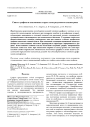 Cинтез графена в плазменных струях электродугового плазмотрона