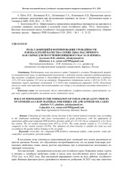 РОЛЬ УДОБРЕНИЙ В ФОРМИРОВАНИИ УРОЖАЙНОСТИ И ПОКАЗАТЕЛЕЙ КАЧЕСТВА СЕМЯН ЛЬНА МАСЛИЧНОГО КАК СЫРЬЯ ДЛЯ ПОЛУЧЕНИЯ ПИЩЕВОГО МАСЛА И ЖМЫХА