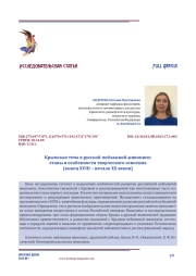 Крымская тема в русской пейзажной живописи: этапы и особенности творческого освоения (конец XVIII – начало XX веков)