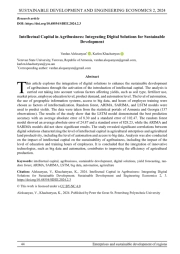 INTELLECTUAL CAPITAL IN AGRIBUSINESS: INTEGRATING DIGITAL SOLUTIONS FOR SUSTAINABLE DEVELOPMENT