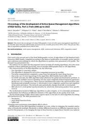 Chronology of the development of Active Queue Management algorithms of RED family. Part 2: from 2006 up to 2015
