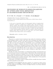 EXCITATION OF SURFACE PLASMON-POLARITONS BY ATTENUATED TOTAL REFLECTION IN GRAPHENE-BASED METASURFACE