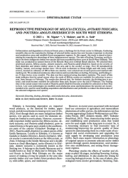REPRODUCTIVE PHENOLOGY OF MILICIA EXCELSA, ANTIARIS TOXICARIA, AND POUTERIA ADOLFI-FRIEDERICII IN SOUTH WEST ETHIOPIA