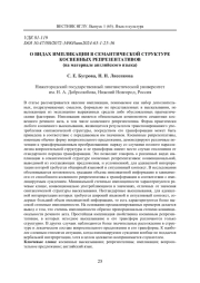 О ВИДАХ ИМПЛИКАЦИИ В СЕМАНТИЧЕСКОЙ СТРУКТУРЕ КОСВЕННЫХ РЕПРЕЗЕНТАТИВОВ (НА МАТЕРИАЛЕ АНГЛИЙСКОГО ЯЗЫКА)