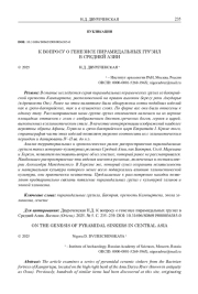 К ВОПРОСУ О ГЕНЕЗИСЕ ПИРАМИДАЛЬНЫХ ГРУЗИЛ В СРЕДНЕЙ АЗИИ