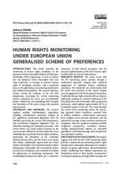 Мониторинг соблюдения прав человека в рамках Всеобщей системы преференций Европейского союза