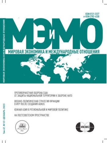 МИРОВАЯ ЭКОНОМИКА И МЕЖДУНАРОДНЫЕ ОТНОШЕНИЯ